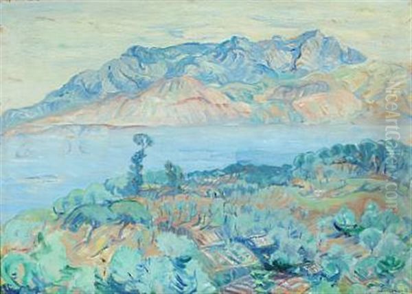 Coastal Scenery From Italy With Mountains In The Rear - view 1