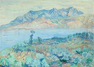 Coastal Scenery From Italy With Mountains In The Rear by Kraesten Iversen