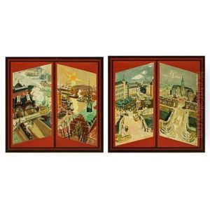 Views Over Copenhagen (2 Diptychs) by Kraesten Iversen