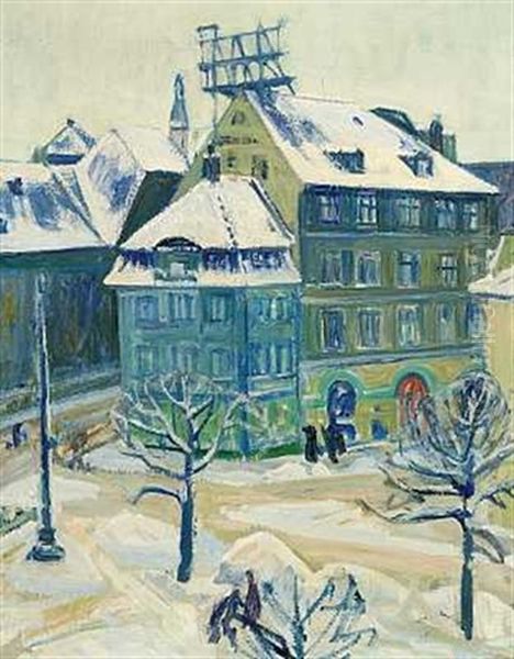 Vinterdag Pa Kgs. Nytorv, Set Fra Kunstakademiet - view 1