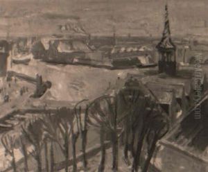 Udsigt Over B+rsbygningen, Tiliset Havn