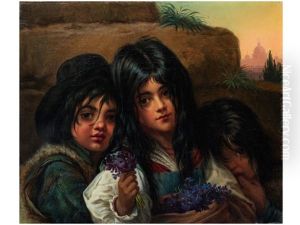 Zigeunerkinder Vor St. Peter by Michail Iwanowitsch Scotti