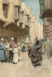 Selling Rugs In A Cairo Market by Frederico Bartolini