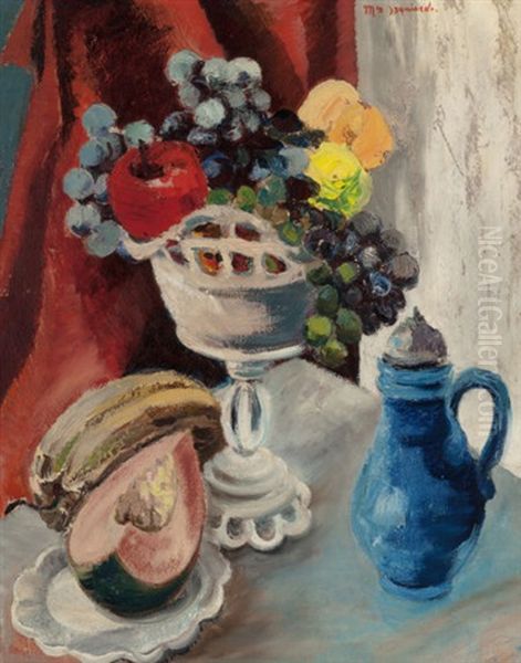 Still Life With Apples, Grapes And Melon - view 1