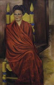 Rebozo Rojo (possible Portrait Of Sra. Maria Luisa Vargas De Dominguez)