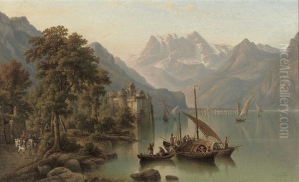 On A Calm Mountain Lake - view 1