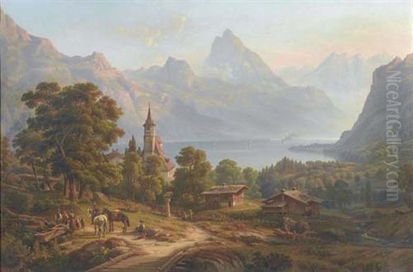 Vierwaldstattersee, Landschaft Im Abendlicht - view 1