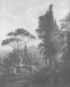 Blick Auf Die Villa D'este Im Abendsonnenlicht