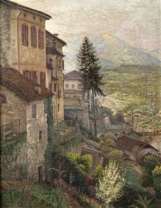 Ansicht Der Norditalienischen Stadt Belluno Mit Blick Auf Die Weite Voralpenlandschaft Ansicht Der Norditalienischen Stadt Belluno Mit Blick Auf Die Weite Voralpenlandschaft