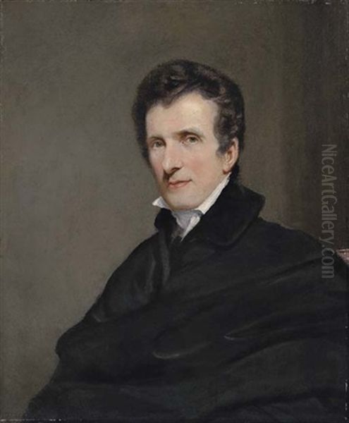 Portrait Of Antonio Canova In A Black Coat And White Cravat - view 1