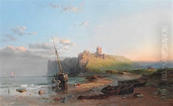 Ruins Of Dunstanborough Castle. A Calm Evening - view 1