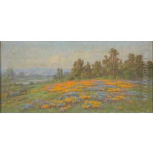 California Landscape With Poppies And Lupine by William Franklin Jackson