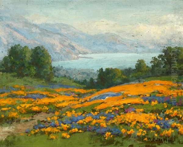 California Poppy And Lupine Landscape - view 1