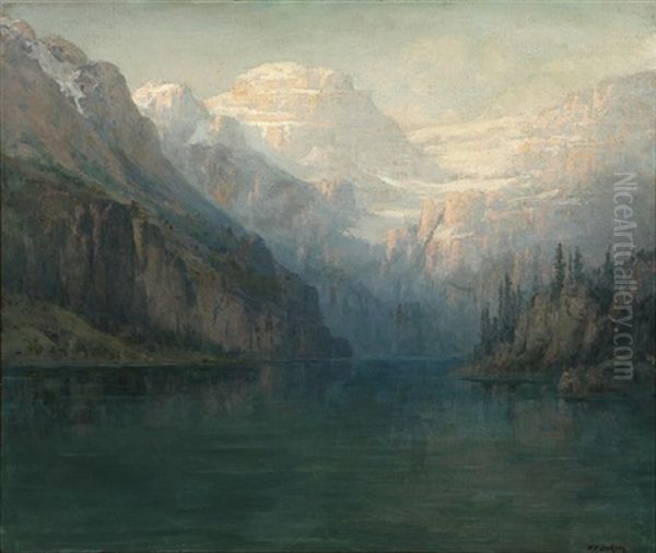 Lake In Mountain Landscape - view 1