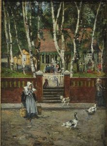 Belebtes Berliner Ausflugslokal In Birkenhain by Julius Jacob the Younger