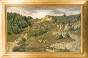 Markische Landschaft Mit Schaferin by Julius Jacob the Younger
