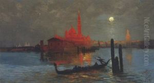Blick Auf San Giorgio Maggiore Im Abendlicht