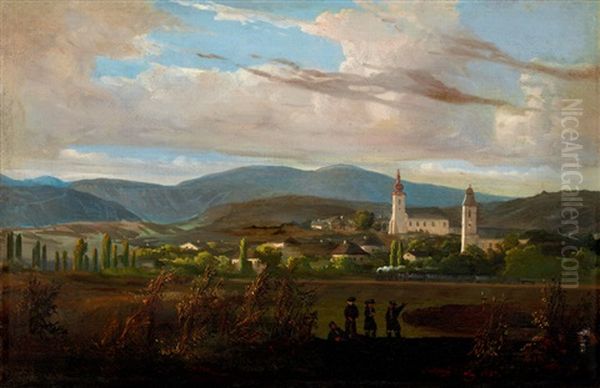 Landscape With Steam Engine By Tokaj (tarcal) - view 1