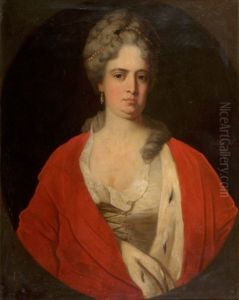 Portrat Einer Adeligen In Historischem Kostum by Karoly Jacobey