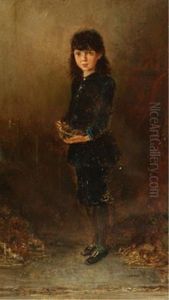 Young Boy In Blue by Otto Reinhard Jacobi