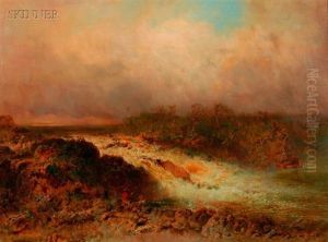 Figures By A Rushing River Figures By A Rushing River