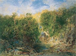 A Cottage In The Forest by Otto Reinhard Jacobi