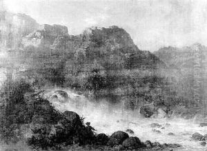 Children By River Rapids by Otto Reinhard Jacobi