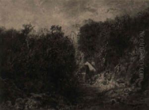 Cottage In The Forest by Otto Reinhard Jacobi