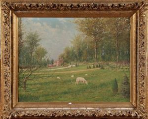 Vue Du Chateau Carsoul Et Du Parc Montjoie by Adolphe Jacobs