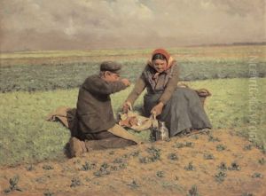 Le Dejeuner Des Paysans by Adolphe Jacobs