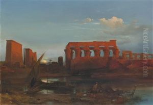 Vue Du Temple De Louxor by Albrecht Michael Jacob Jacobs