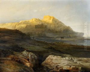 Sunset On The Nile With A Caravan