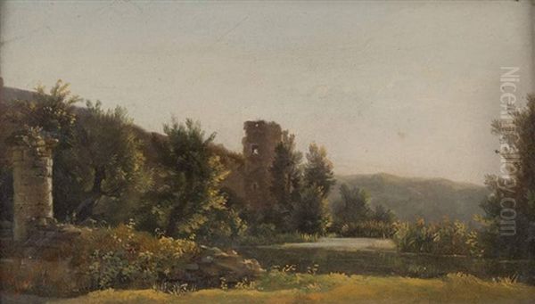 Etangs Sur Fond De Ruines - view 1