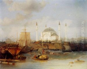 Shipping On The Bosphorus Overlooking Constantinople