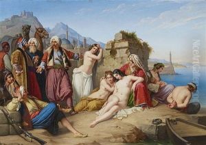 Scene From A Slave Market by Paul Emil Jacobs