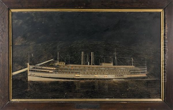 The Hudson River Paddlewheel Steamer C.w. Morse - view 1