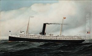 The Steamer John Englis by Antonio Nicolo Gasparo Jacobsen