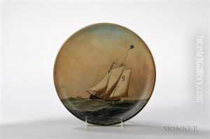 Pilot Boat No. 9 Painted On A Plate