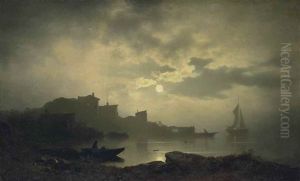 Moonlit Bay by Sophus Jacobsen