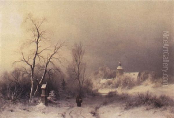 Winter Landscape With Cloister - view 1