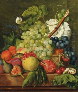 Fruchtestillleben Mit Insekten by Jacob Jacobson
