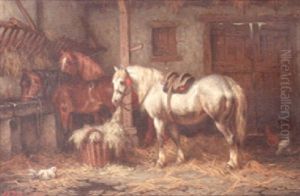 Two Horses In A Stable Two Horses In A Stable