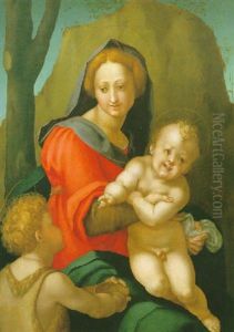 La Vierge A L'enfant Avec Le Petit Saint Jean-baptiste by (Jacone) Jacopo di Giovanni di Francesco