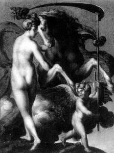 Saturn And Philyra by Giovanni Battista di Jacopo