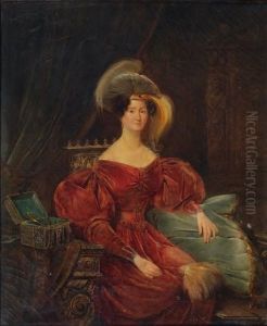 Portrait De Madame Du Rozier by Claudius Jacquand