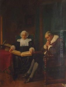 La Lecture by Claudius Jacquand
