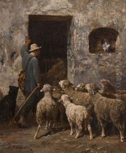 The Return Home by Charles Emile Jacque