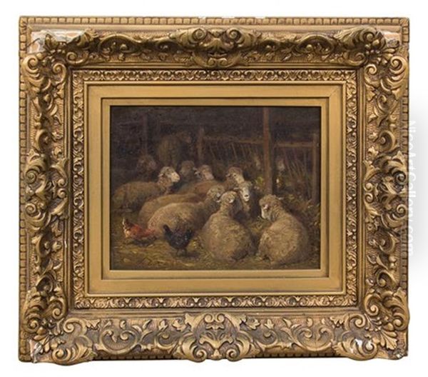 Sheep In The Stable - view 1