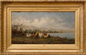Hens Along Lakeshore