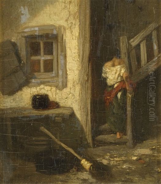 Femme Montant Un Escalier - view 1